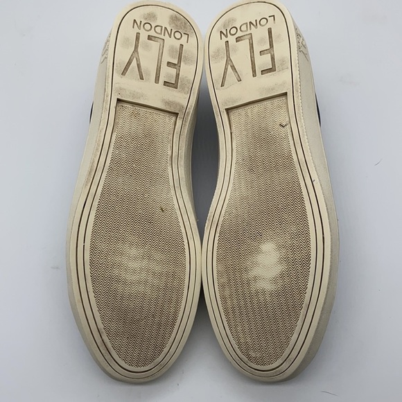 Fly London Maco Blue Suede & Gold Glitter Low Top Sneakers - fits like an 8.5-9 - Picture 8 of 8